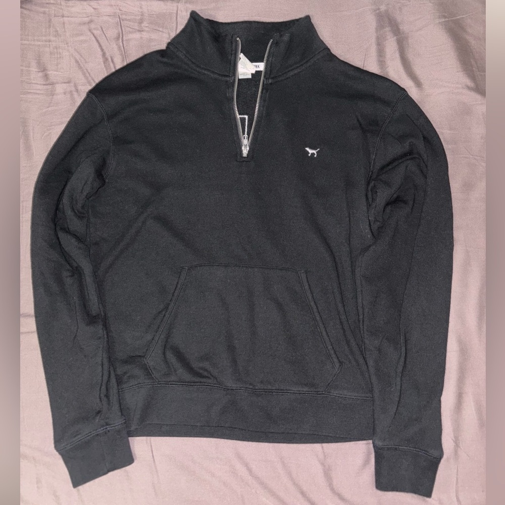 Victoria’s Secret PINK quarter-zip long sleeve pullover sweatshirt
